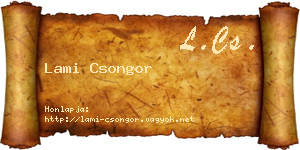 Lami Csongor névjegykártya