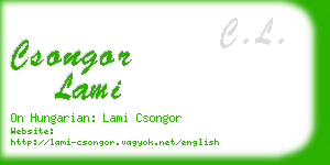 csongor lami business card